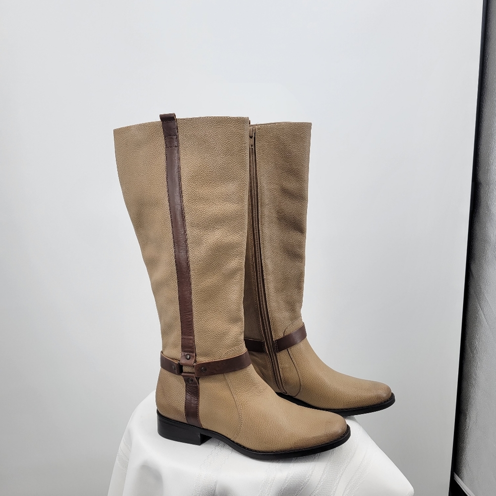 Matisse Daniel Leather Harness High Riding Boots, Size 8
